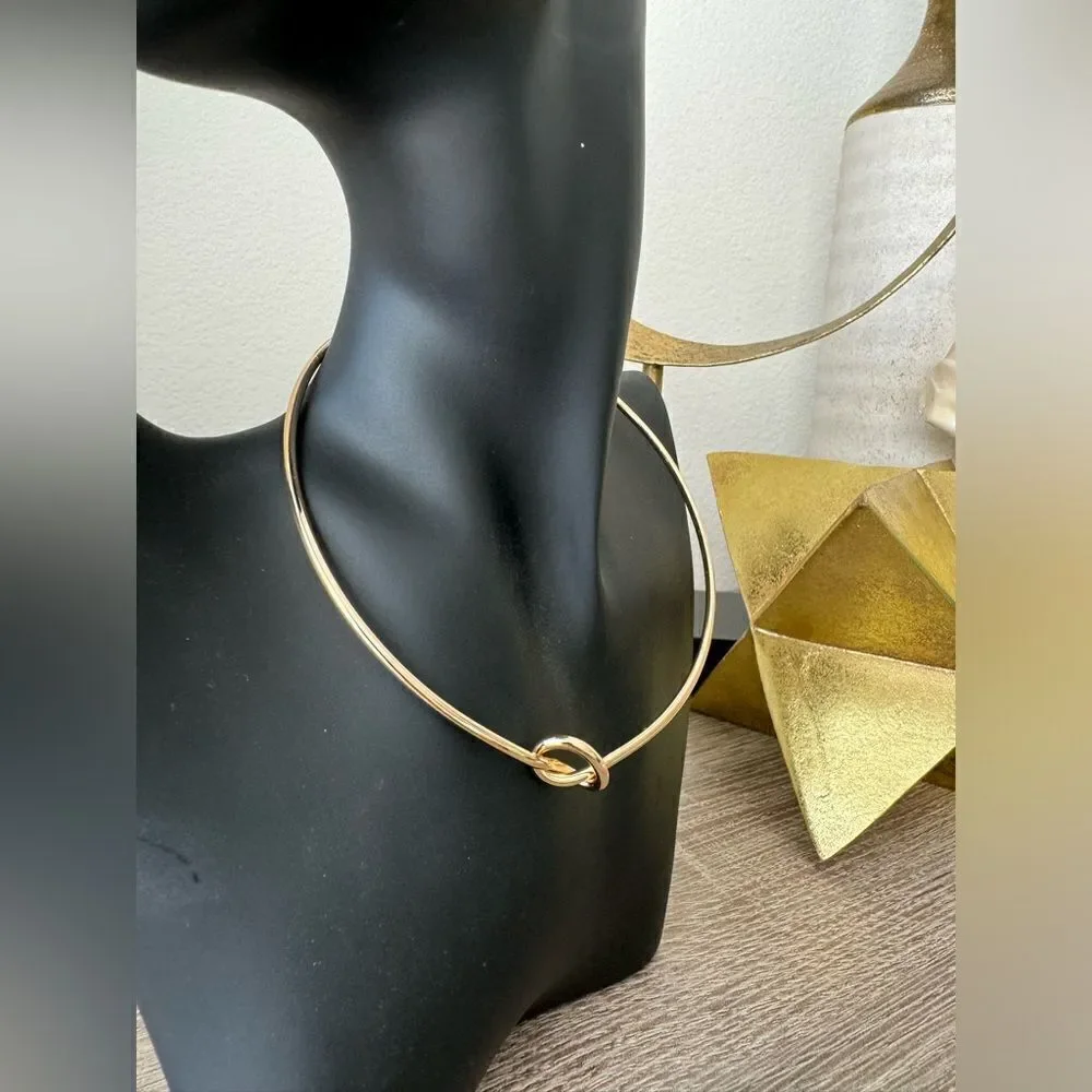 Knotted choker necklace A1063